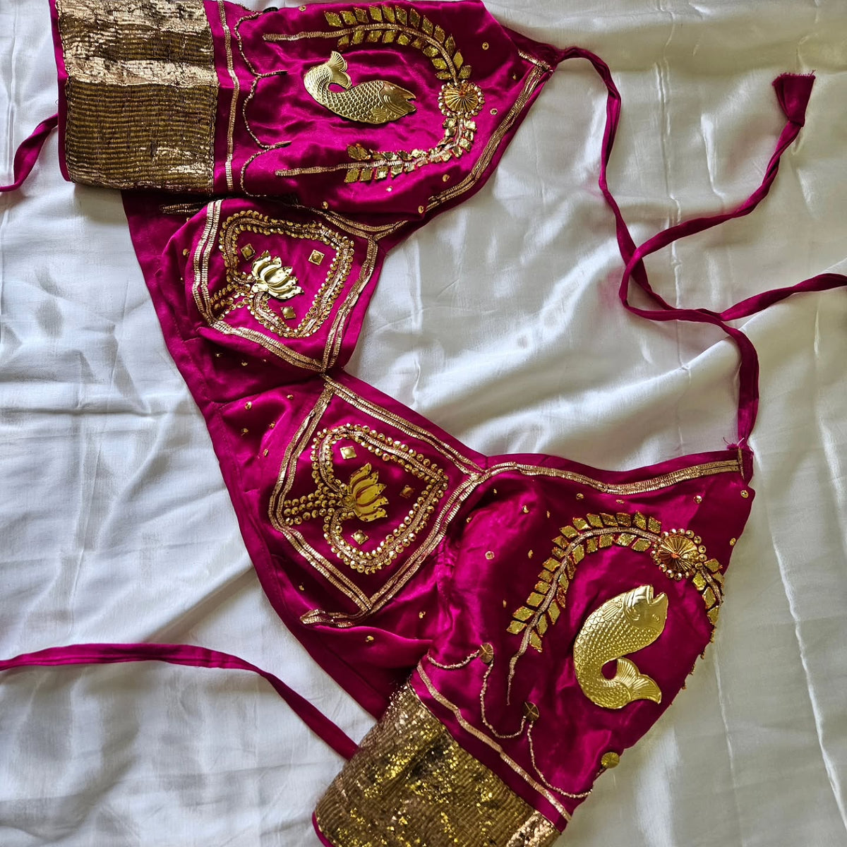 Matasya Magenta  Aangi Blouse in Real Lampi || Meena