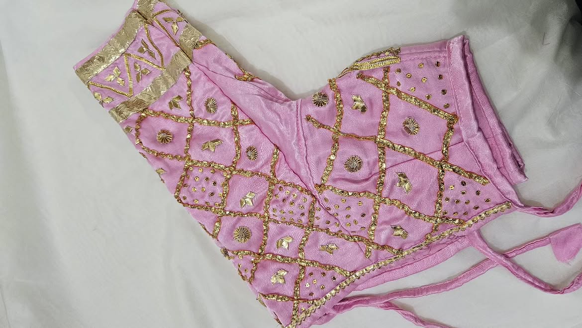 Pink Aangi blouse with intricate gota patti  HandWork  || Aashu