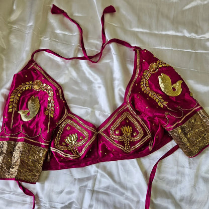 Matasya Magenta  Aangi Blouse in Real Lampi || Meena