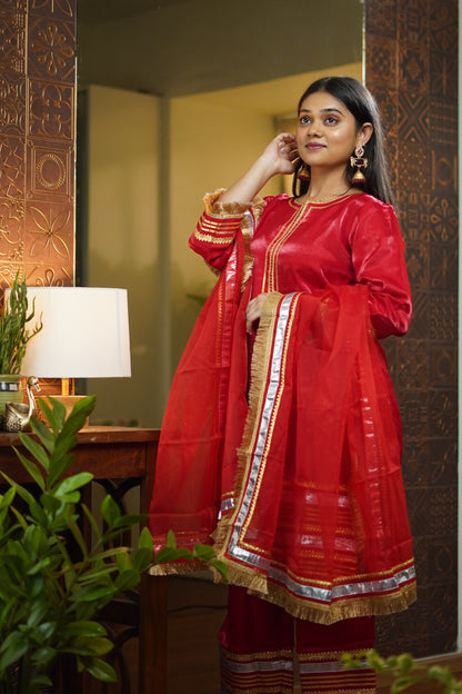Red and Golden Suit set || Laali || Ethnic Saroj