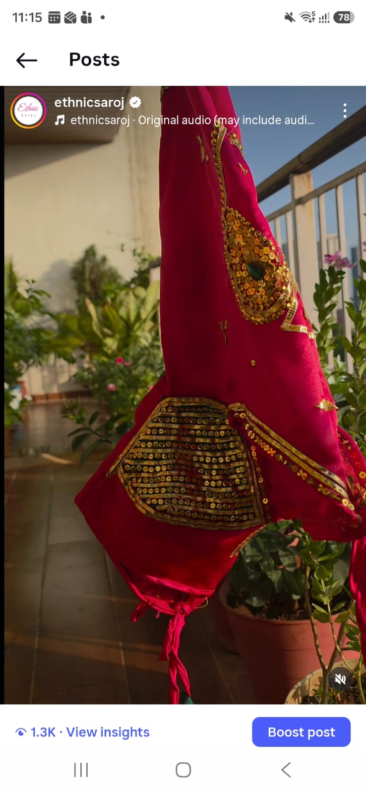 Pink Fuschia Aangi Blouse with Intricate Sequence and Gota Patti Work || Paan Pasand