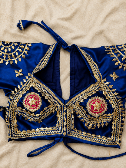 Blue Aangi Blouse with Intricate Hand work || Morni