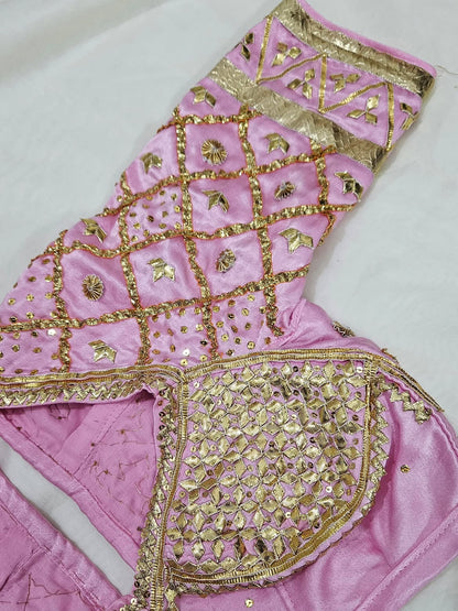 Pink Aangi blouse with intricate gota patti  HandWork  || Aashu