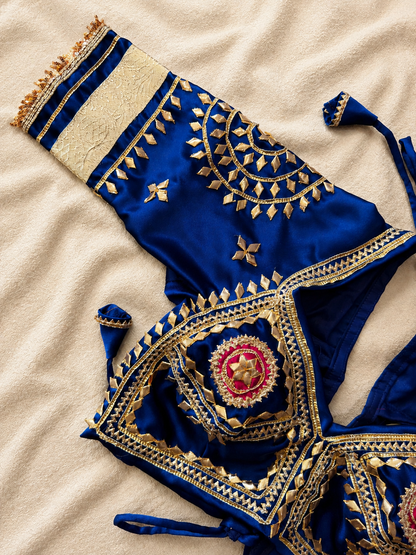 Blue Aangi Blouse with Intricate Hand work || Morni