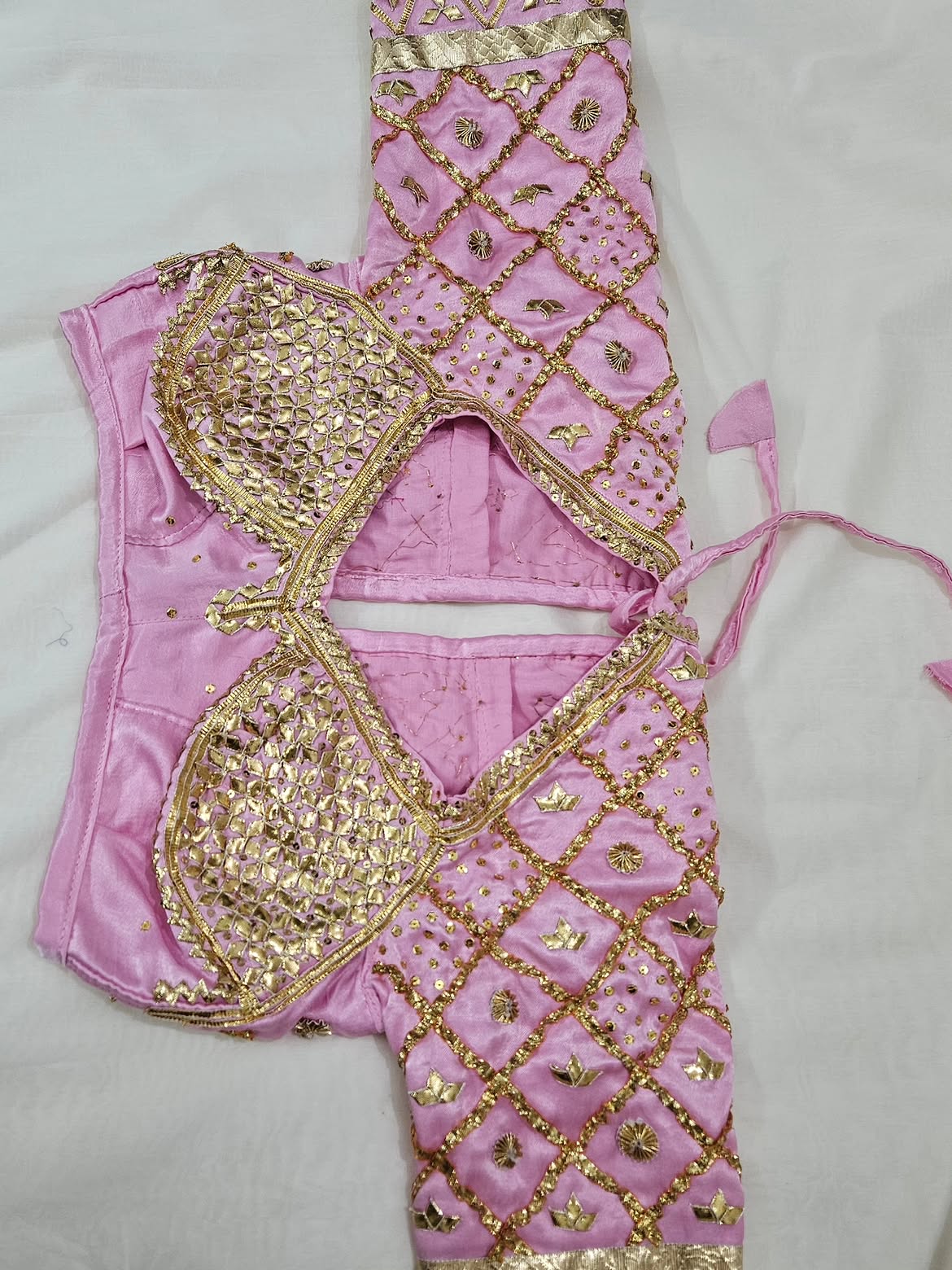 Pink Aangi blouse with intricate gota patti  HandWork  || Aashu