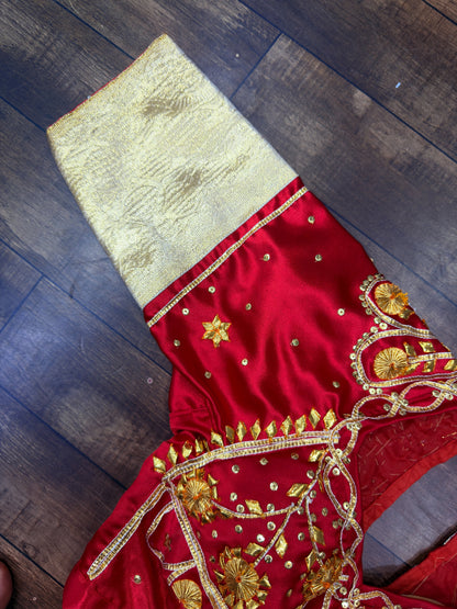 White Aangi Blouse with Sequence work || Chanda (Copy)