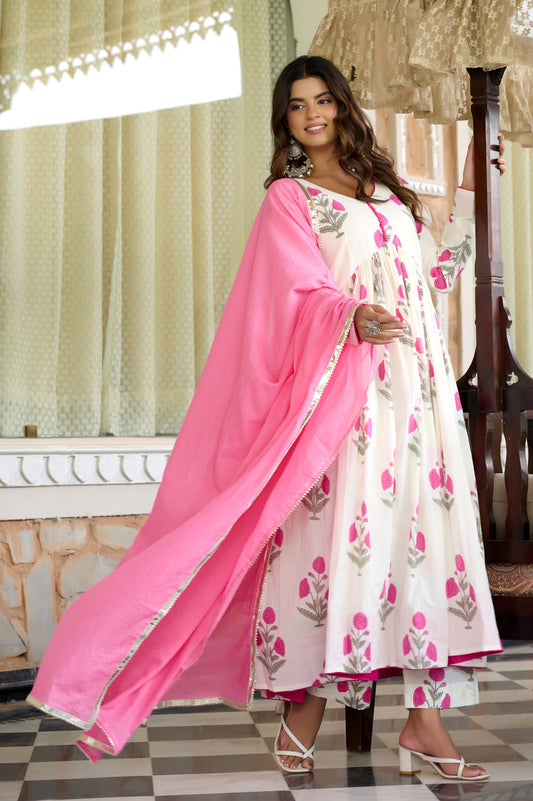 Zoya  || Floral Anarkali Set