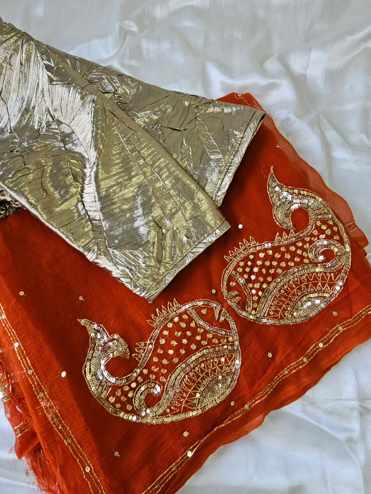 Pure Diamond Chiffon Saree with Aangi Blouse || Sindoorie