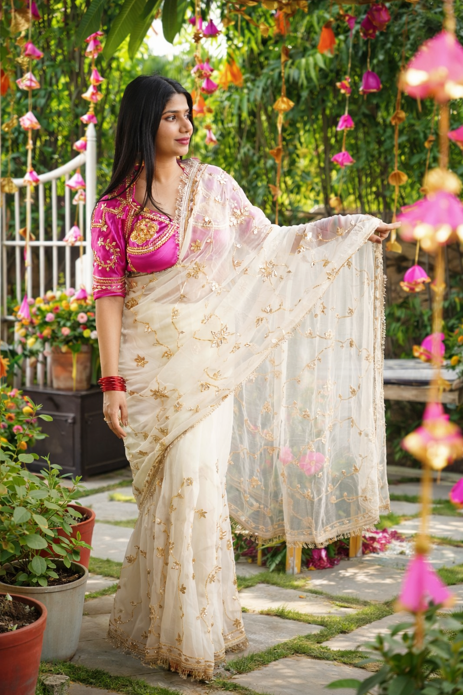Pure Diamond Chiffon Sarees Online | Luxury Chiffon Collection | Ethnic ...
