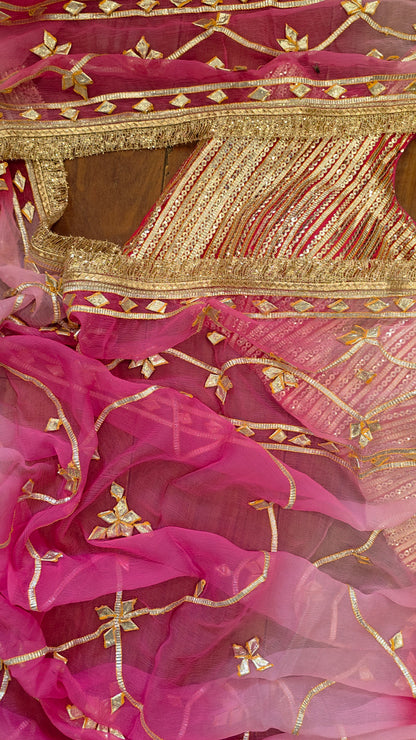 Pure Diamond Chiffon Saree with pink sequence blouse