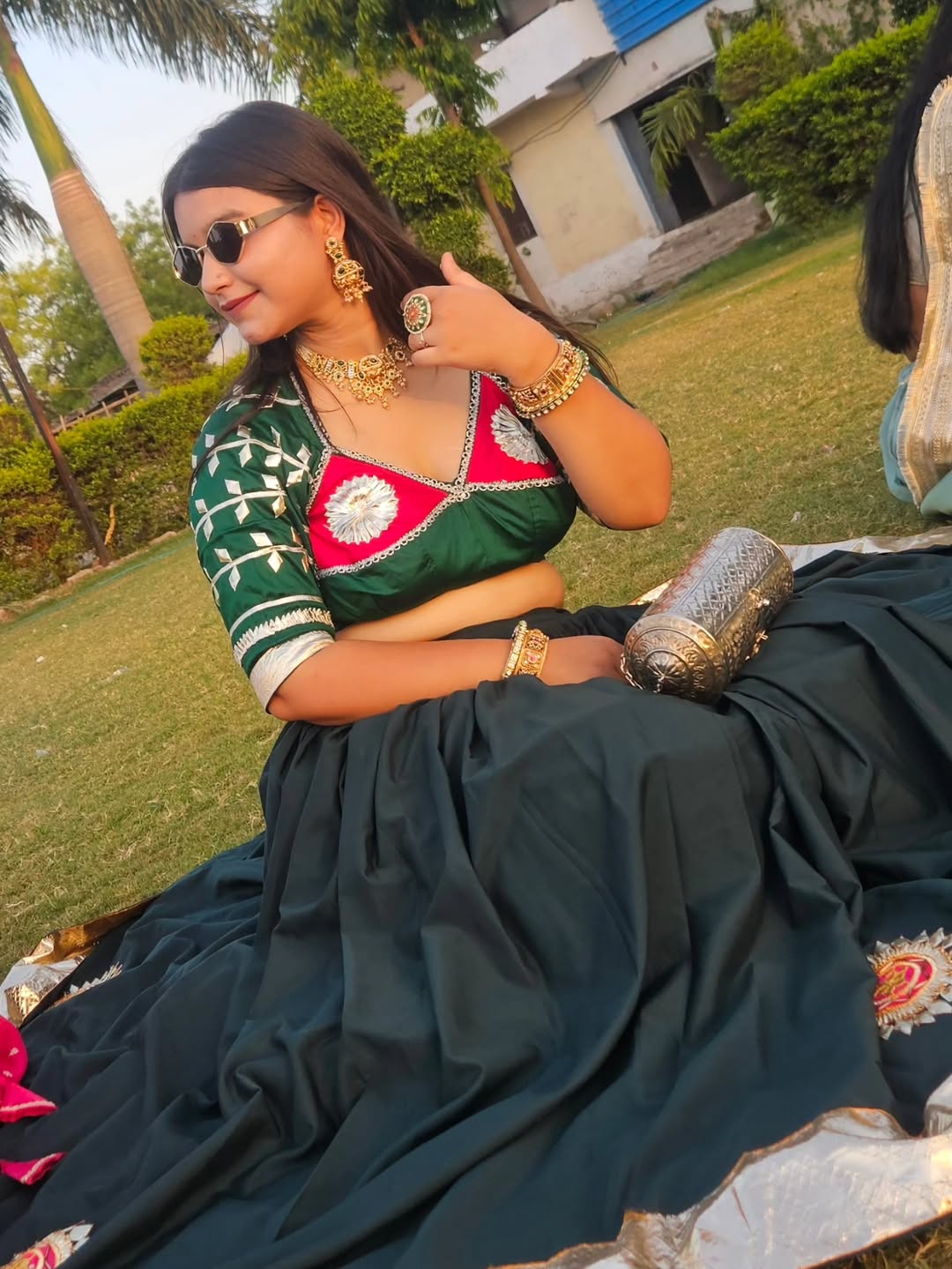Goldne TissueAangi blouse with intricate HandWork || Harika