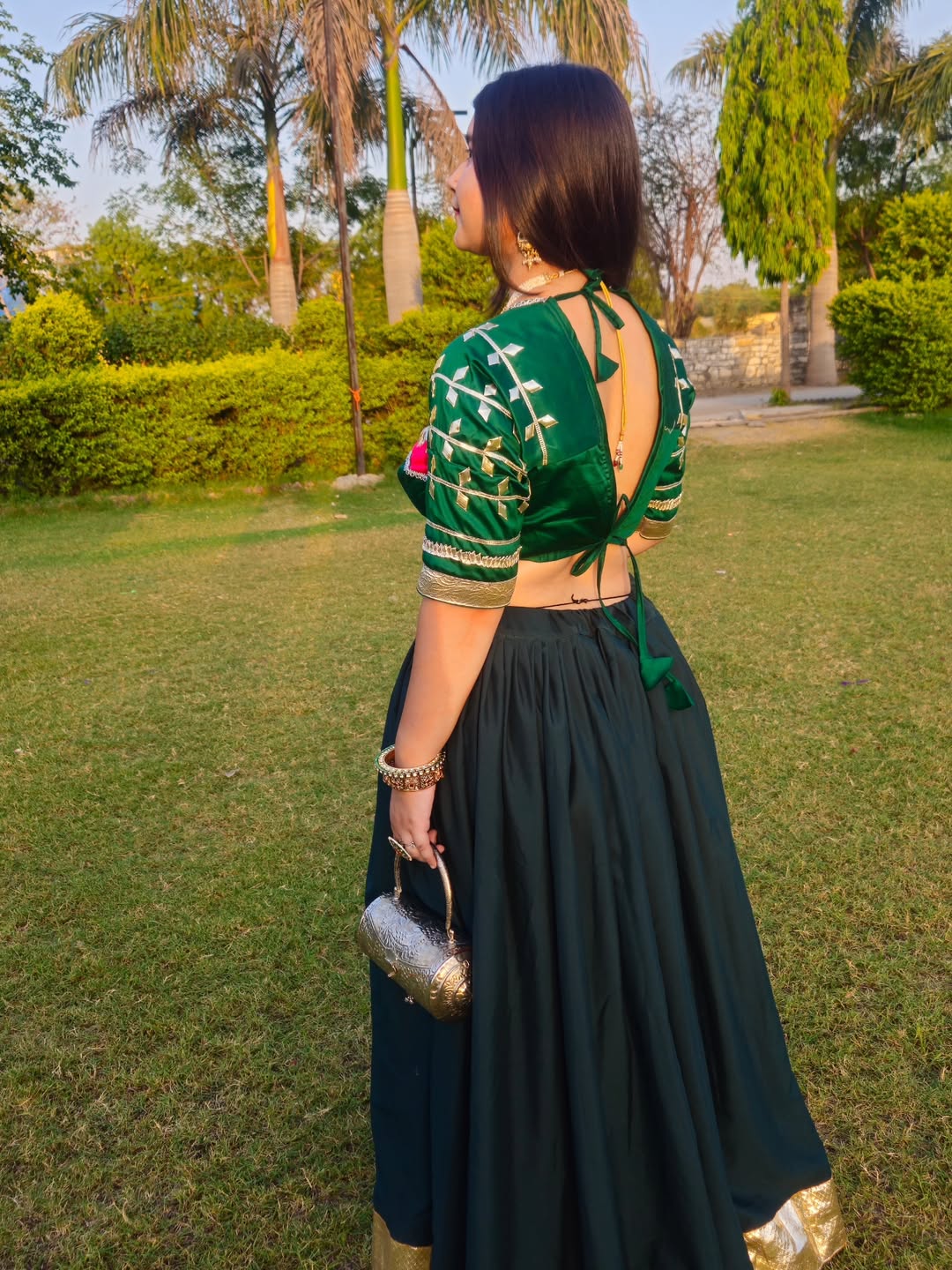Goldne TissueAangi blouse with intricate HandWork || Harika