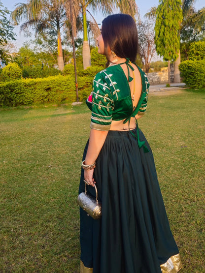 Goldne TissueAangi blouse with intricate HandWork || Harika