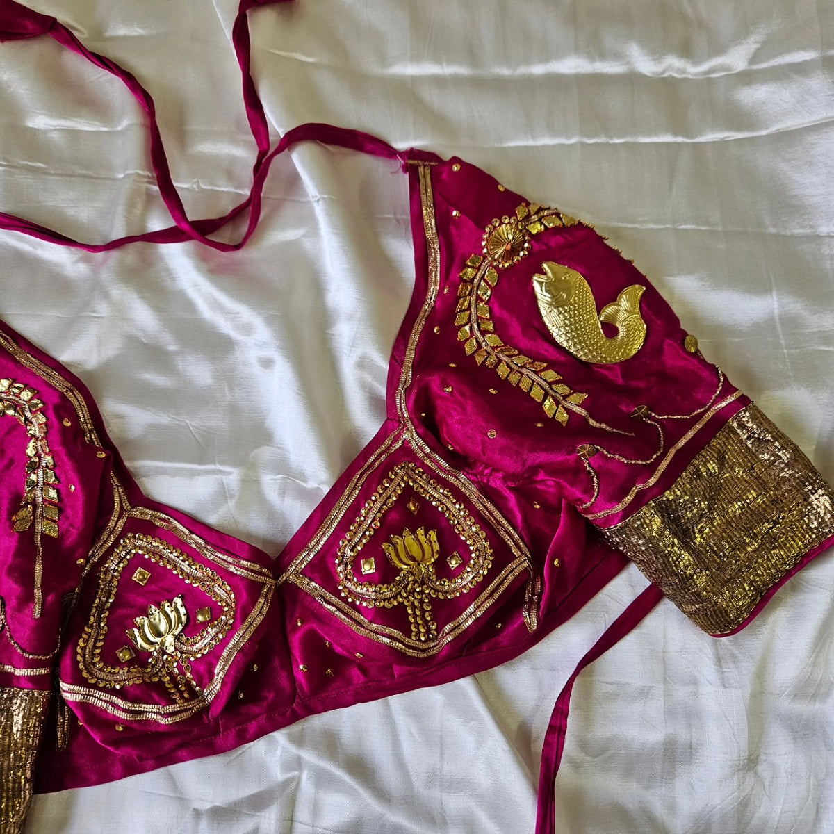 Matasya Magenta  Aangi Blouse in Real Lampi || Meena