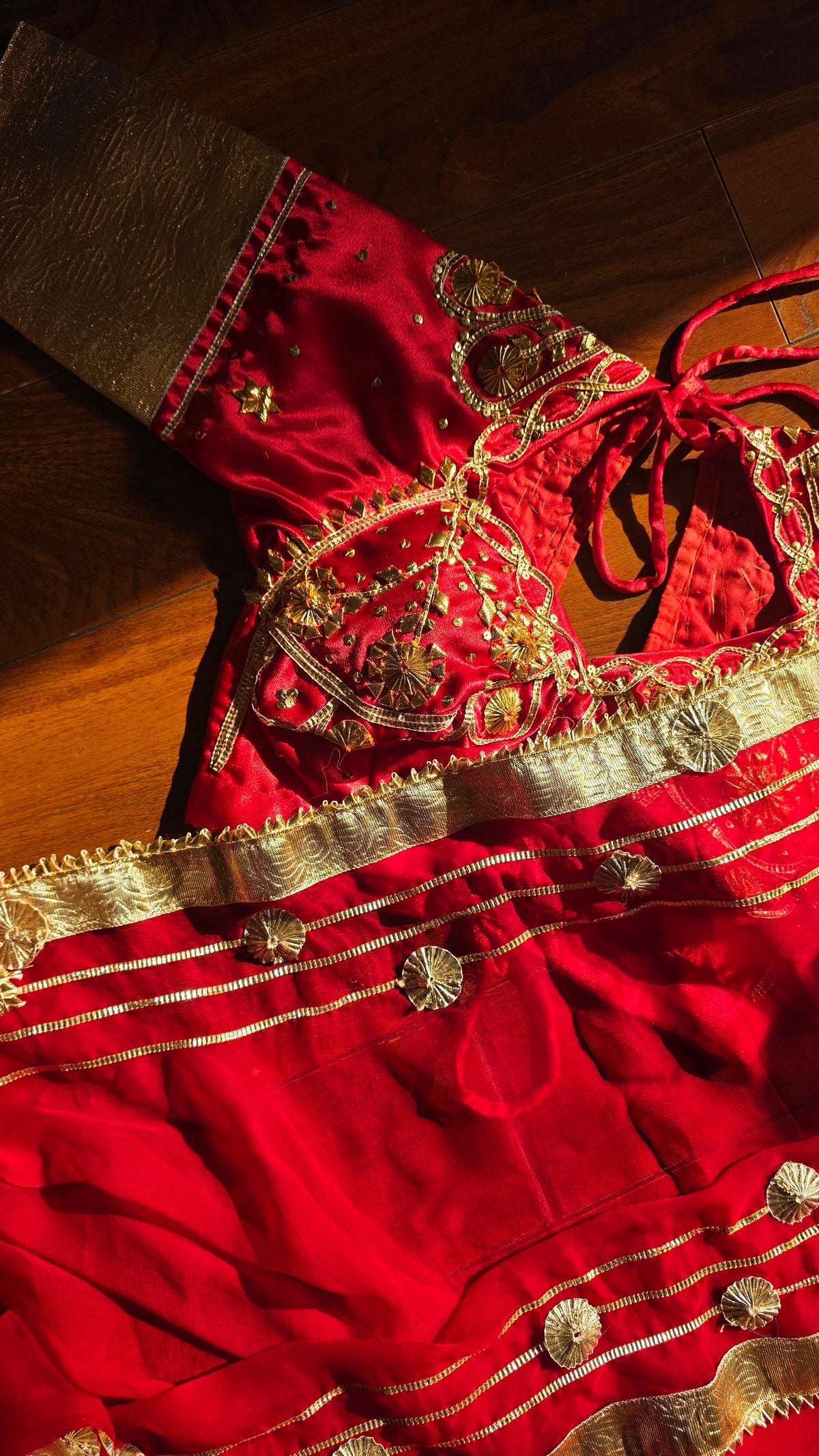 Pure Diamond Chiffon Saree +  Heavy work Aangi - Saubhagva