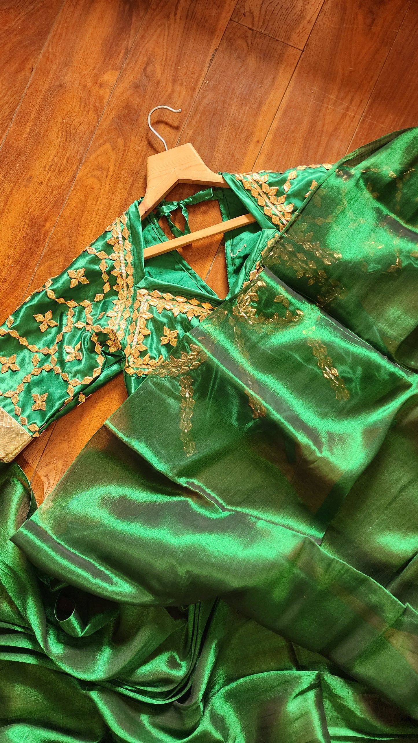 Raga Tissue saree with aangi blouse combo
rajasthani Angi blouse combo
Gota Patti work