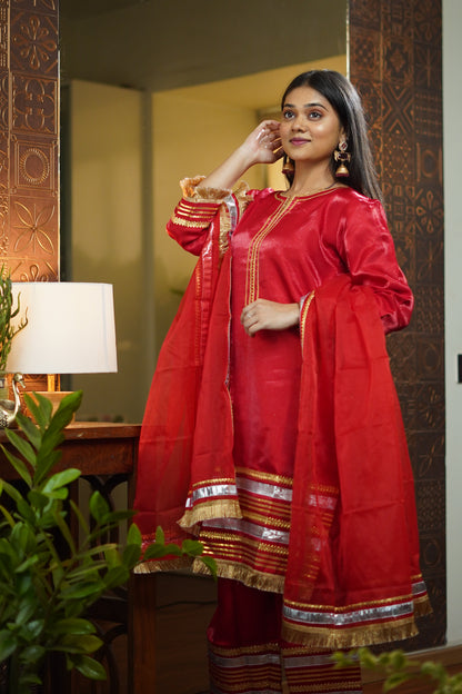 Red and Golden Suit set || Laali || Ethnic Saroj