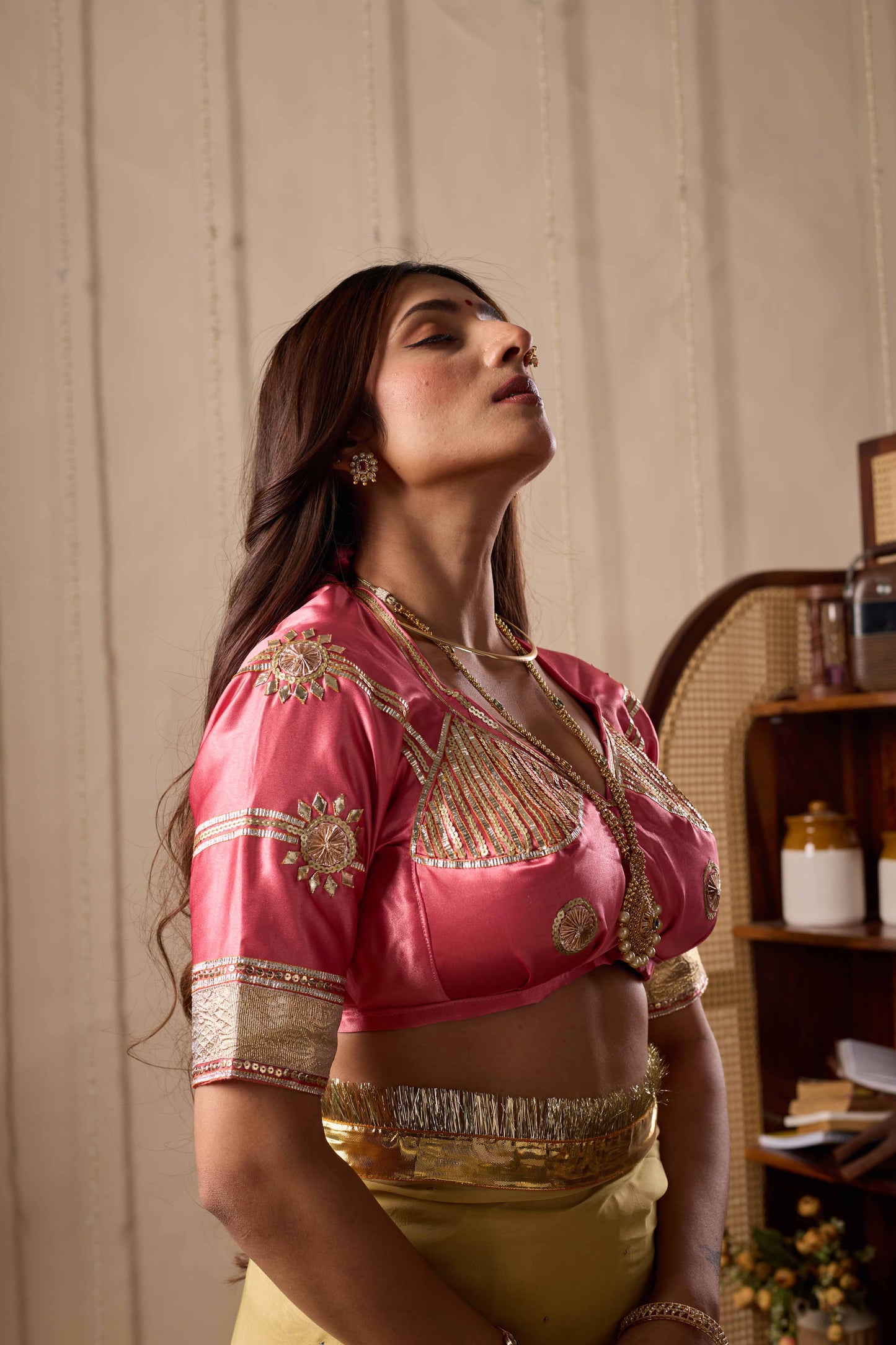 Pink Aangi Blouse || Kirani