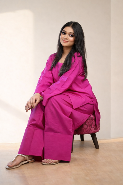 Pink Oversized Farshi Shalwar - Pinki