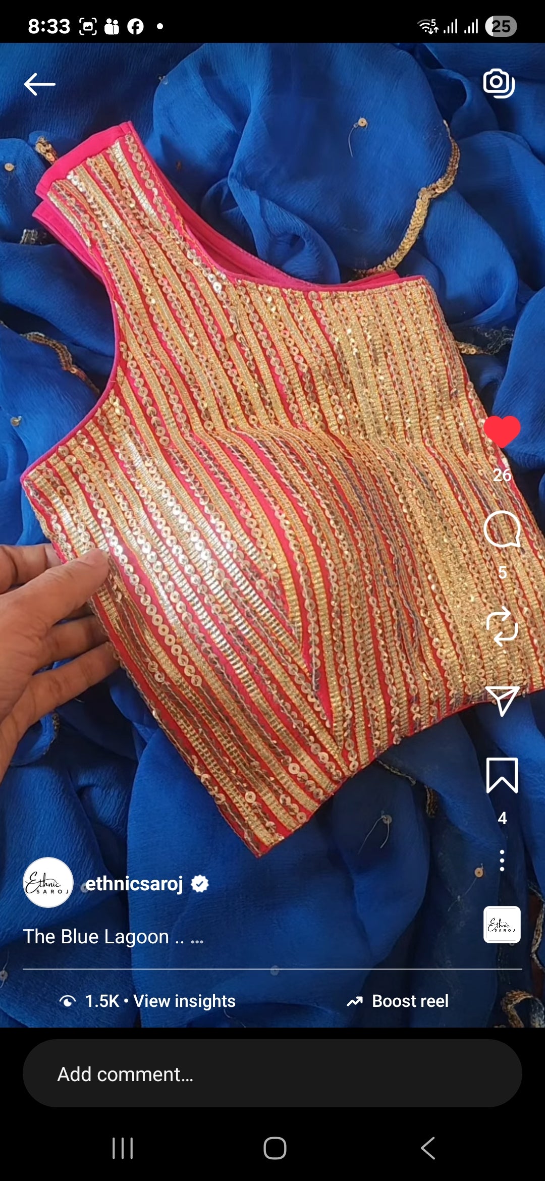 Pure diamond Chiffon Saree
Pure Chiffon Saree
Gota Blouse
Sequence Blouse
Rajasthan Jaipur