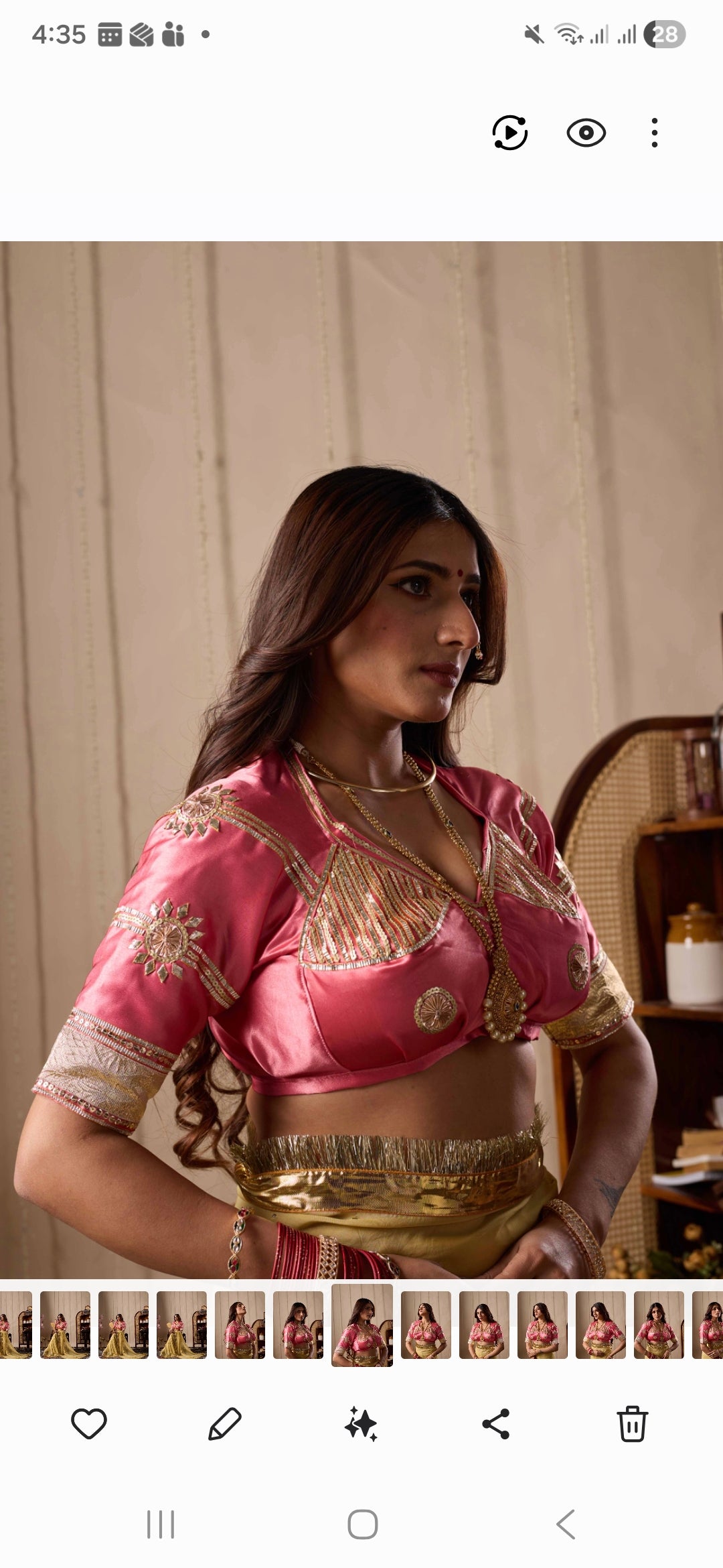 Pink Aangi Blouse || Kirani